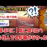 【悲報】10年ぶりに1階に降りたら誰も住んでる形跡がなかったww【2ch面白いスレ】